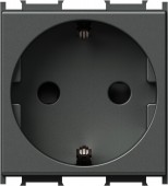 Socket with child protection, anthracite