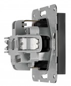 Socket with title block, safety shutter, anthracite