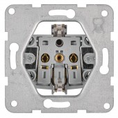 Socket with title block, safety shutter, black