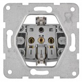 Socket with title block, safety shutter, white
