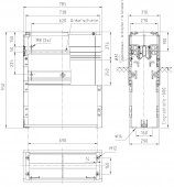 Soclu de plastic, pt. mar.1, RAL7035, 785x850x310mm