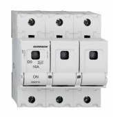 Soclu pentru portfuzibile D02, seria ARROW S, 3-poli, 16A