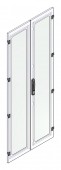 SORAX Glassdoor Divided IP54, W=800xH=2.000mm, RAL7035