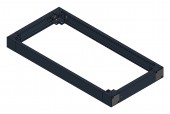 SORAX Plinth, Closed, W=600xD=1.200xH=100mm, RAL9005