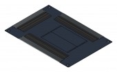 SORAX Roof Element, W=600xD=1.000mm, RAL9005