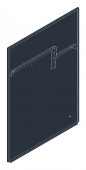 SORAX Side Wall D=800xH=2.000mm, RAL9005, divided