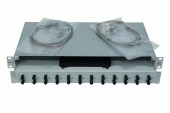Splicebox, 16 fibre,ST,50/125µm OM3, culisant,19,1UV