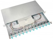 Splicebox, 24 fibre,LC,50/125µm OM3, culisant,19,1UV
