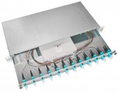 Splicebox, 24 fibre,SC,50/125µm OM3, culisant,19,1UV