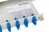 Splicebox, 24 fibre,SC,9/125µm OS2, culisant,19,1UV , ECO