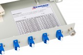 Splicebox, 8 fibre,LC, 9/125µm OS2, culisant,19,1UV , ECO