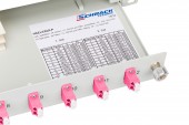 Splicebox, 8 fibre,LC,50/125µm OM4, culisant,19,1UV , ECO