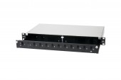 Splicebox FO gol pt 12 cuplori SC-Duplex, 1U, negru