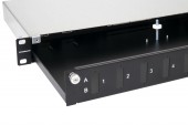 Splicebox FO gol pt 12 cuplori SC-Duplex, 1U, negru