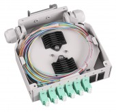 Splicebox FO pt. sina DIN, 4 Fibre, LC, 50/125µm OM3