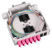 Splicebox FO pt. sina DIN,  4 Fibre, LC, 50/125µm OM4