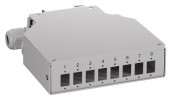 Splicebox FO pt sina DIN, gol, 6 LC-Duplex, RAL7035