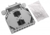 Splicebox FO pt sina DIN, gol, 6 LC-Duplex, RAL7035