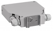 Splicebox FO pt sina DIN, gol, 6 LC-Duplex, RAL7035