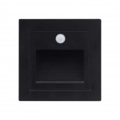 Spot incastrat treapta cu senzor LED 3W 3000K IP54, negru, Erste