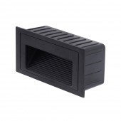 Spot incastrat treapta LED 3W 3000K IP54, negru, Erste