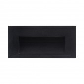 Spot incastrat treapta LED 3W 3000K IP54, negru, Erste