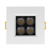 Spot LED patrat Roma SQ4 6W 4000K IP20, alb argintiu, Metsan