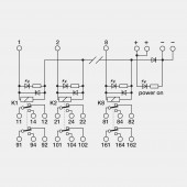 ST5 - Relaymodule, 8-way, 24VDC, 2A screw-type, pluggable