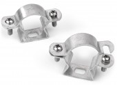 Stainless steel pipe spacer clamp, Ø 25 mm with screws