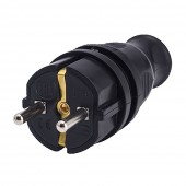 Stecher cauciuc IP44 negru – BYLION