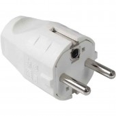Stecher demontabil drept, pentru cablu pana la 3x1.5 mm, alb