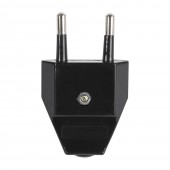 Stecher plat fara contact de protectie negru – NOVELITE