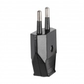 Stecher plat fara contact de protectie negru – NOVELITE