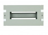 Suport 10“ pt. ap. modular, cu plastron decupat, 3U, RAL7035