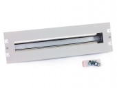 Suport 19“ pt. aparataj modular, cu pl. decupat, 3U, RAL7035
