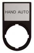 Suport cu placa 30x50mm cu inscriptia HAND AUTO