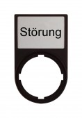 Suport cu placa 30x50mm cu inscriptia STOERUNG