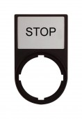 Suport cu placa 30x50mm cu inscriptia STOP