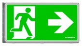 Suport de perete alb pt corpuri de il. de urgenta Design K8