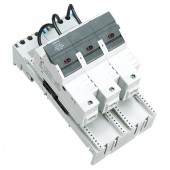 Suport portfuzibile cu montaj pe bara + LED clasa J, 1-30A