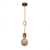 Suspensie Bari sfoara 1XE27, lemn antic, Erste