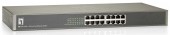 Switch 16xRJ45 10/100,silentios,f.vent,alim.int.,metal,19