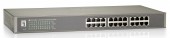 Switch 24xRJ45 10/100,silentios,f.vent,alim.int.,metal,19