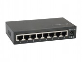Switch 8xRJ45 10/100/1000 Silent, sursa alim. externa, Desk