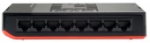 Switch 8xRJ45 10/100/1000,silentios,f.vent.,alim.extern