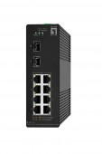 Switch sina DIN 8xRJ45 PoE 1000 + 2xSFP, fara alimentare