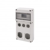 Tablou neechipat 10 module 5 locuri de priza IP65 – GEWISS | GW68027N