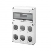 Tablou neechipat 14M 6 locuri de priza IP65 – GEWISS | GW68008N