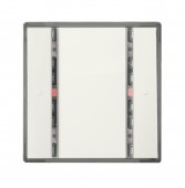 Taster, 1 cale, alb titan, cu LED
