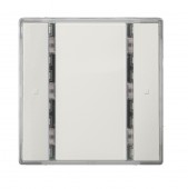 Taster, 1 cale, alb titan, fara LED